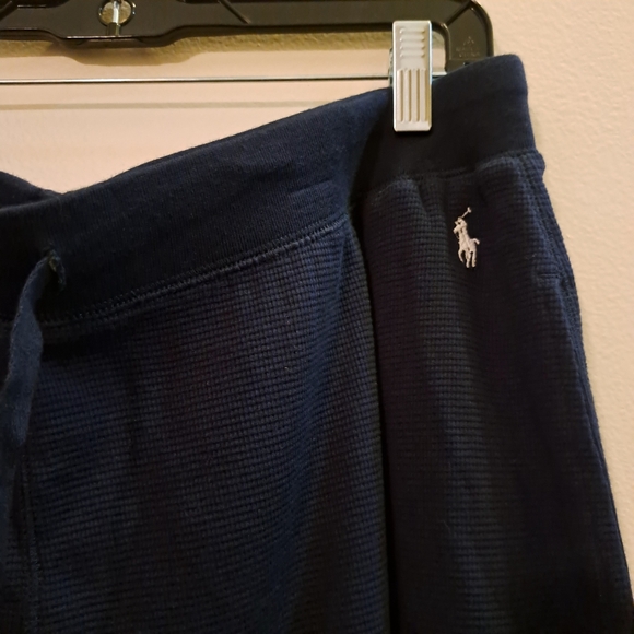 POLO Ralph Lauren Thermal Waffle Knit Pajama Pants XL Navy EUC - Picture 7 of 10
